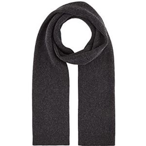 TOM TAILOR Basic wintersjaal voor heren met wol, 10617-Black Grey Melange, One Size