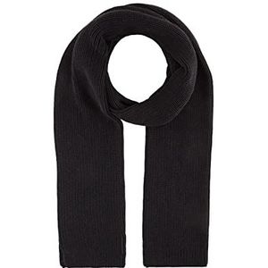 TOM TAILOR Denim Basic gebreide sjaal voor heren, 29999-zwart, One Size