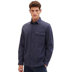 TOM TAILOR Herenhemd, 32374 - Navy Zig Zag Structure, XL