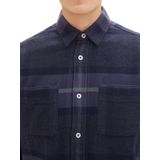 TOM TAILOR 1037449 Herenhemd, 32313 - Navy Tonal Big Check