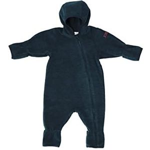 Sterntaler Baby jongens overall baby melange overall - overall baby - overall baby - van microfleece met borduurwerk en ritssluiting - groen, marineblauw, 56 cm
