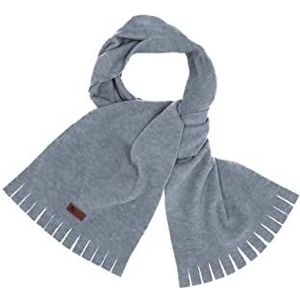 Sterntaler Uniseks sjaal met franjes, zilver gemêleerd, 0