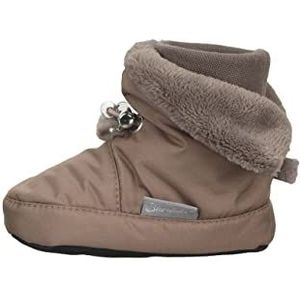 Sterntaler Baby jongens uni babyschoen - babylaarzen - babylaarzen - mid-top babyschoen met antislip rubberen zool - donkergroen, bruin, 18 EU