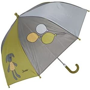 Sterntaler Baby Unisex Paraplu Kinderen Paraplu Olifant en Haas - Reisparaplu - Donkergroen
