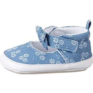 Sterntaler Babysandaal voor babymeisjes, met bloemen, platte slippers, blauw, 20 EU
