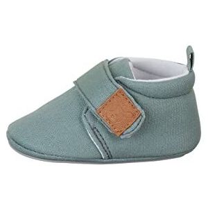 Sterntaler Uniseks baby kruipschoen effen platte slippers, groen, 17/18 (6-12 Months)