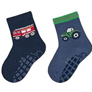 Sterntaler - Tegelsokken - Huissokken - Marineblauw - Antislip, Katoen, Dubbelpak, Brandweer