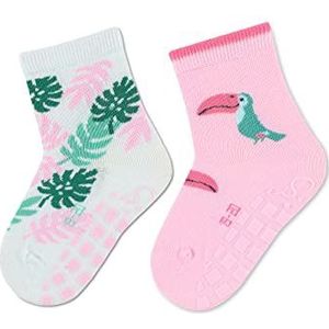 Sterntaler Uniseks ABS-sokken voor kinderen, DP-bladeren + cacadu-sokken, lichtgroen, normaal, lichtgroen