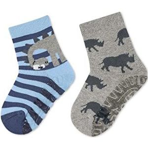 Sterntaler Unisex kinderen FLI Air DP Dino+Neushoornsokken, hemelsblauw, normaal, hemelsblauw