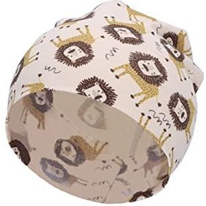 Sterntaler Uniseks Slouch-beanie voor kinderen, bosdieren, kindermuts, beige, 55