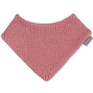 Sterntaler Uniseks driehoekige babydoek van gebreid, achterkant microfleece halsdoek, roze, 2