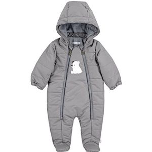 Sterntaler Unisex baby gewatteerd met capuchon ijsbeer Elia overall, rookgrijs., 62 cm