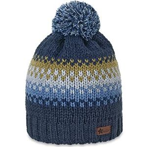 Sterntaler Bommelstrickmütze Farbverlauf, uniseks kinderhoed, marineblauw, marineblauw, Navy Blauw