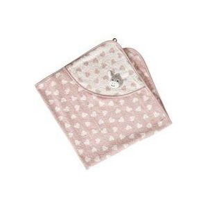 Hood badhanddoek 100 x 100 cm ezel Emmi Girl harten flora rose