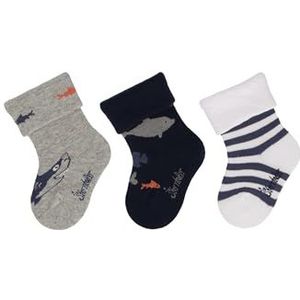 Sterntaler Jongenssokken (verpakking van 3 stuks), lichtgrijs, gemêleerd, 18 EU