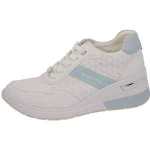 TOM TAILOR 5393809 Sneakers voor dames, wit-blauw, 39 EU, wit Bblue, 39 EU