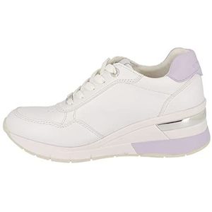 TOM TAILOR 5393809 sneakers voor dames, wit-lavendel, 38 EU, White Lavender, 38 EU