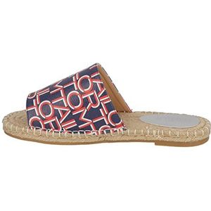 TOM TAILOR Dames 5396202 Platte slippers, Navy White Red, 38 EU