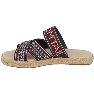 TOM TAILOR Dames 5397804 Platte slippers, Navy White Red, 40 EU