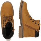 Tom Tailor - Kuitlaarzen - Camelkleur - Met Zacht Verdikte Rand - Vetersluiting en Ritssluiting