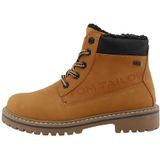 Tom Tailor - Kuitlaarzen - Camelkleur - Met Zacht Verdikte Rand - Vetersluiting en Ritssluiting