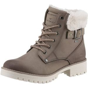 Tom Tailor Winterlaarzen blokhak, veterschoenen, winterlaarsjes, modieuze decoratieve gesp