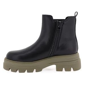 TOM TAILOR Dames 6390870006 Enkellaarzen, zwart/groen, 37 EU