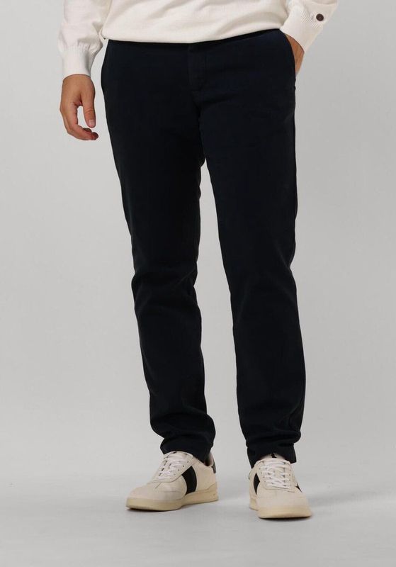 Alberto - Katoenen Broek - Donkerblauw - Slim Fit - 61% Katoen 36% Modal 3% Elastaan