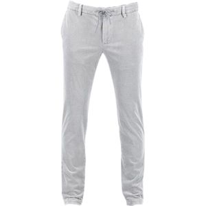 Alberto - Pantalon Chino - Grijs - Ribstof - Slim Fit