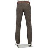 Alberto - 5-Pocket - Heren Dbruin - Polyester - 8577-1255-Pipe