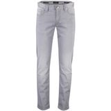 Alberto - Pipe Jeans - Grijs - Effen - Lichte Denim van Tencel