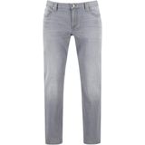 Alberto - Pipe Jeans - Grijs - Effen - Lichte Denim van Tencel
