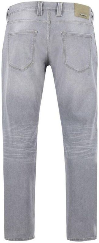 Alberto - Pipe Jeans - Grijs - Effen - Lichte Denim van Tencel