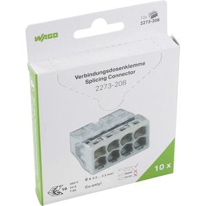 WAGO® Mini lasklem 8-voudig 8x0.5-2.5mm² - 2273-208 - 10 stuks in blister