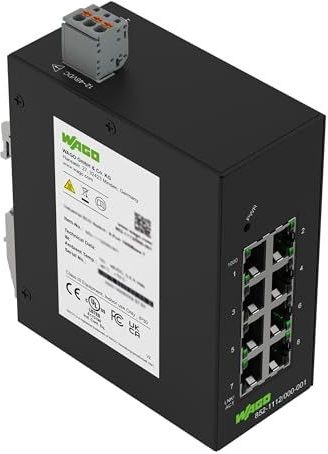 Wago - 852-1112/000-001 - Netwerkschakelaar - Zwart - 8 Ethernet-poorten