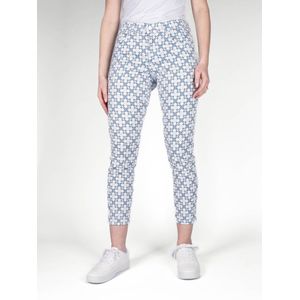 Angels - ORNELLA - Broek - Blauw met Witte Print - Slimfit
