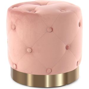 Zitbank gestoffeerde bank katoen aarde kruk fluweel make-up board deco roze