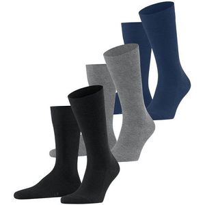 FALKE Family 3-Pack duurzaam katoen multipack sokken heren veelkleurig - Maat 43-46