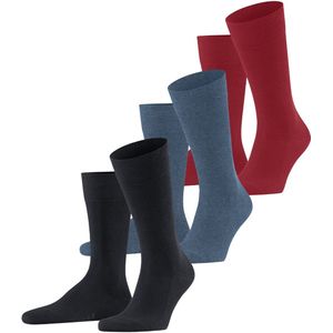 FALKE - Family - Herensokken - Veelkleurig Blue Mix Red 0020 - 3 Paar