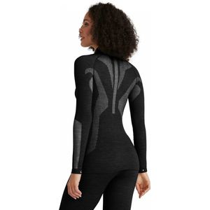 FALKE Zip Shirt Wool Tech Dames 33310 3000 black