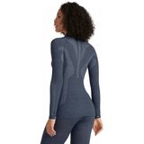 FALKE - Wool-Tech Zip Neck - Functioneel Shirt - Blauw - Sneldrogend Wol