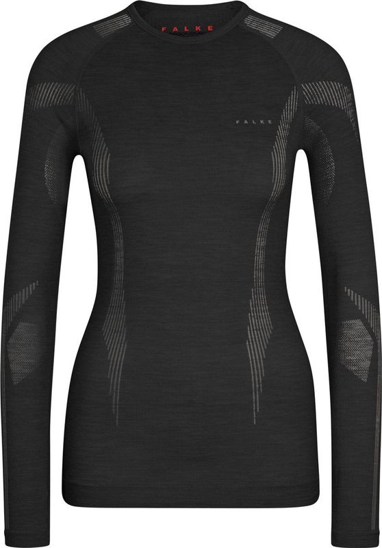 FALKE - Wool-Tech - Functioneel Shirt - Zwart - Sneldrogend Wol - Dames