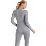 FALKE Wool-Tech Longsleeve warmend anti zweet functioneel ondergoed Baselayer-Shirt dames grijs