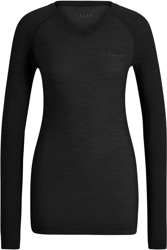 FALKE - Wool-Tech Light - Functioneel Shirt - Zwart - Lange Mouwen