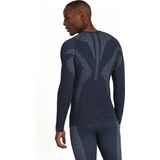 FALKE Wool-Tech Longsleeve warmend anti zweet functioneel ondergoed Baselayer-Shirt heren blauw