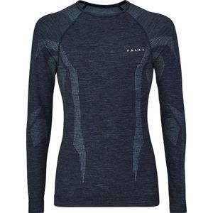 FALKE Wool-Tech Longsleeve warmend anti zweet functioneel ondergoed Baselayer-Shirt heren blauw