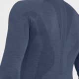 FALKE ergonomic wool tech O-hals longsleeve thermoshirt blauw
