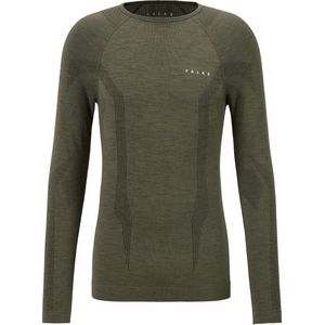 FALKE heren lange mouw shirt Wool-Tech - thermoshirt - olijfgroen (olive)