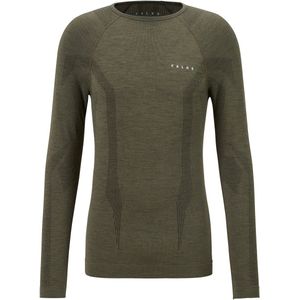 FALKE heren lange mouw shirt Wool-Tech - thermoshirt - olijfgroen (olive)