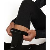 FALKE 3/4 Wool-Tech Tights klimaatregulerend, anti zweet functioneel ondergoed sportbroek heren zwart - Maat S